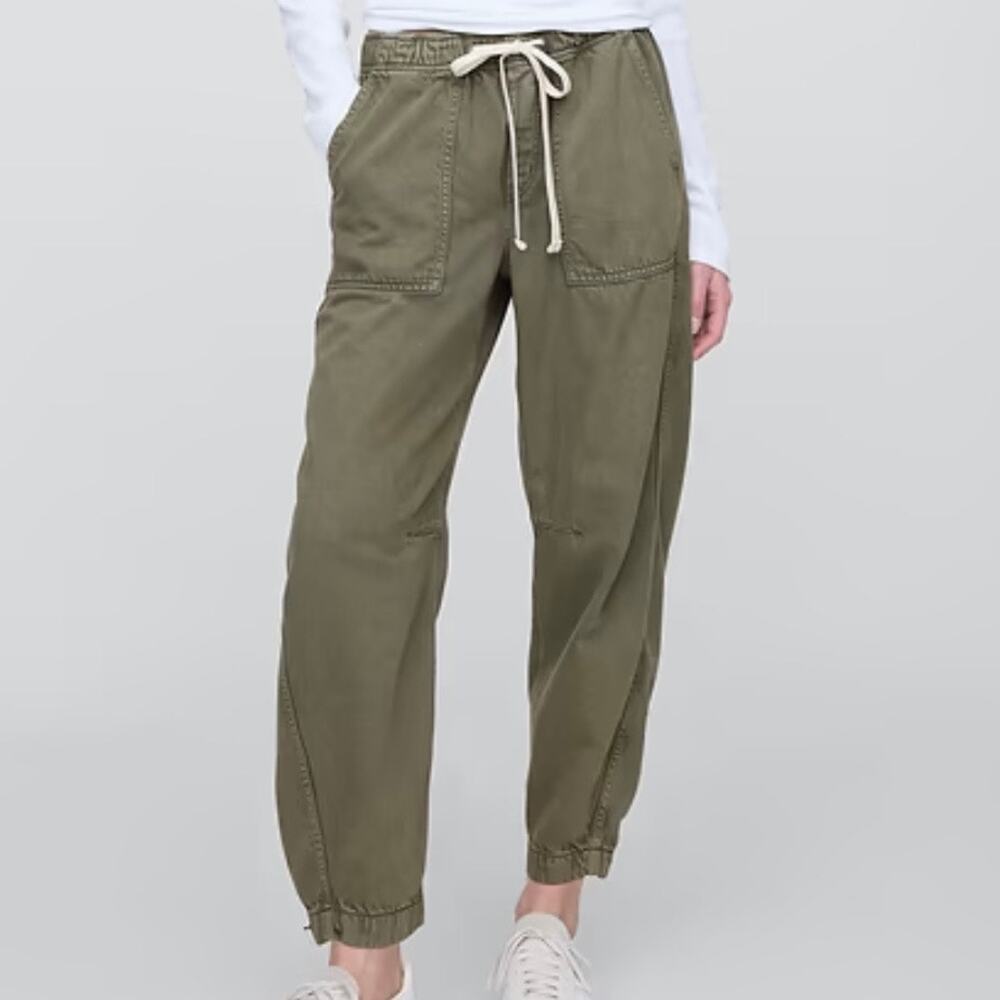 GAP | Mid Riseโ Pull-On Soft Barrel Jeans Mesculen Green Ankle Pants | Size XXL
